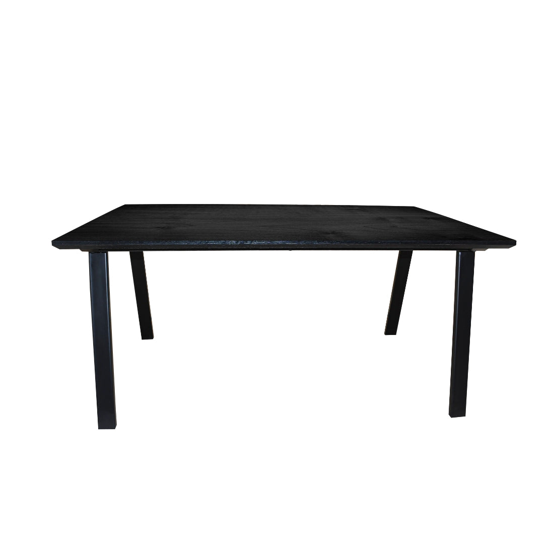 COMEDOR AURORA ROBLE BLACK + 6 SILLAS