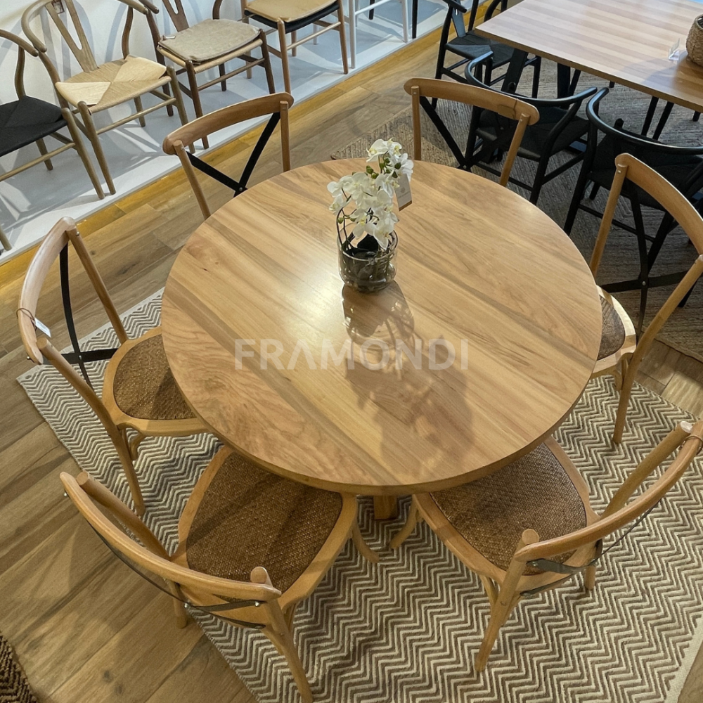 Comedor Carlota Lenga + 6 Sillas Alonsa Mesa