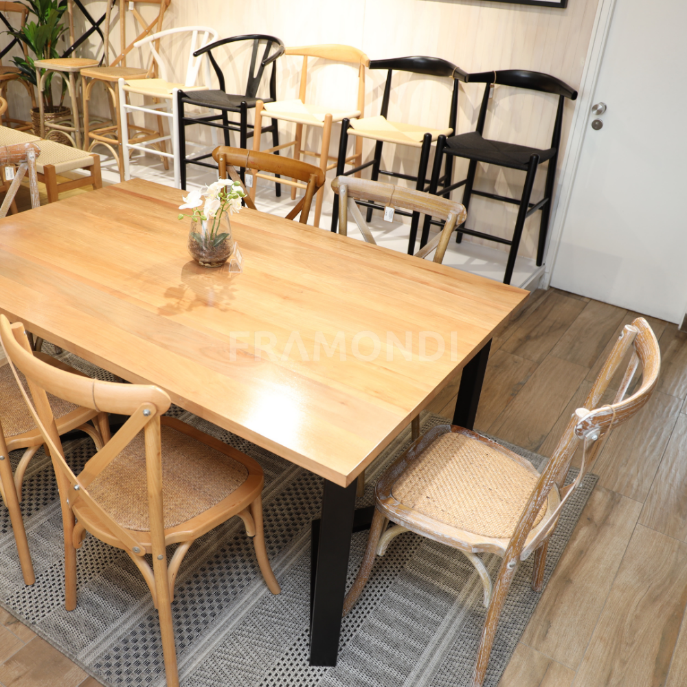 Comedor Filippa Roble + 6 Sillas Mesa