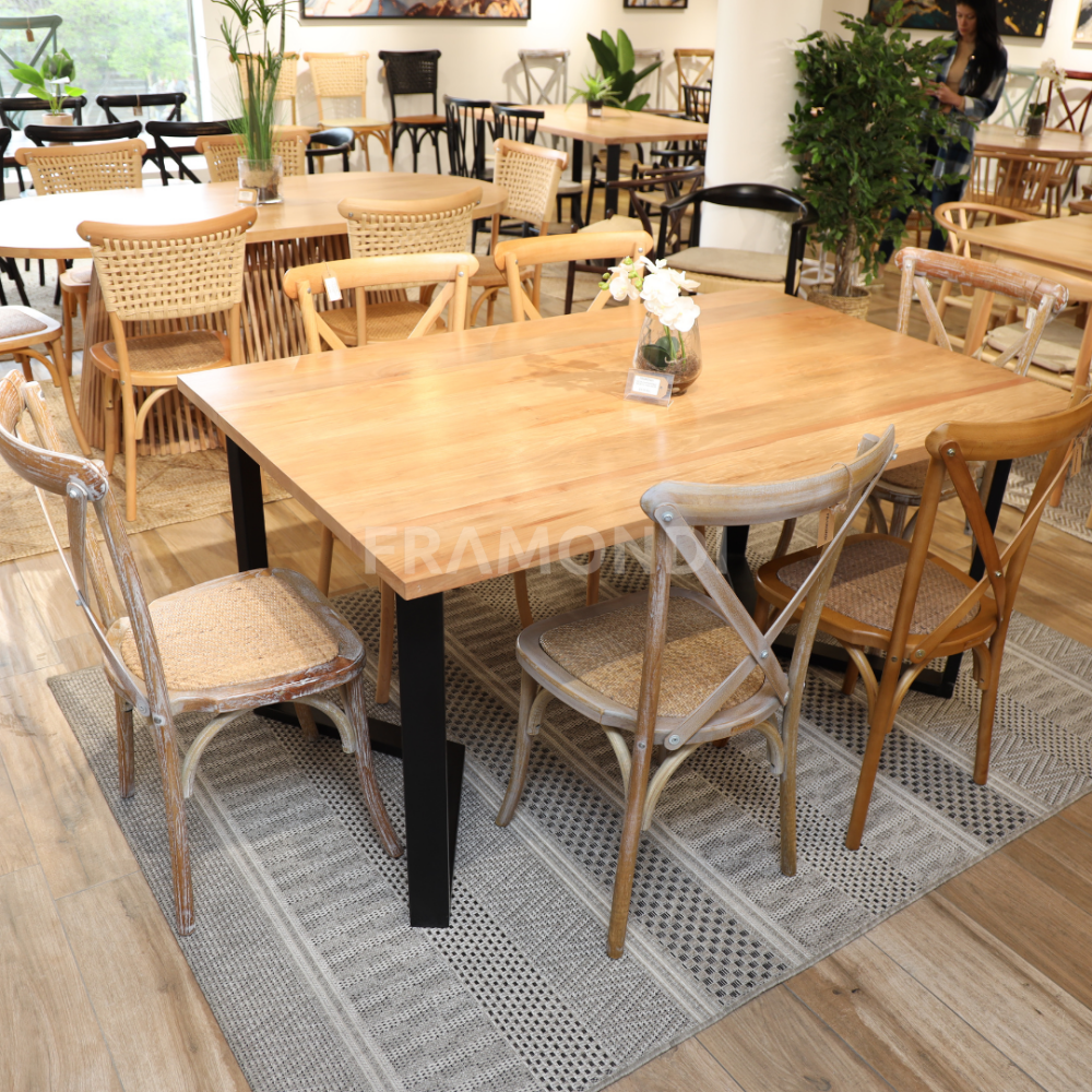 Comedor Filippa Roble + 6 Sillas Mesa