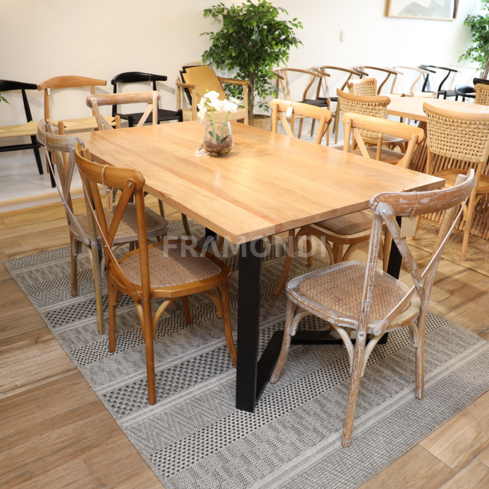 Comedor Filippa Roble + 6 Sillas Mesa