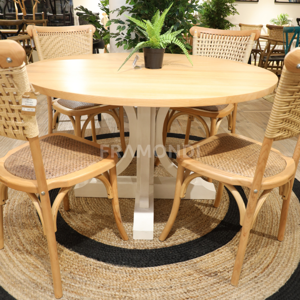 Comedor Isabella Haya Natural + 2 Lorenza Sienna Mesa