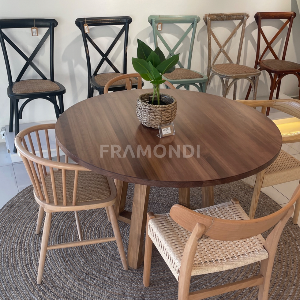 Mesa Carlota Pino Caoba 120Cm Mesa