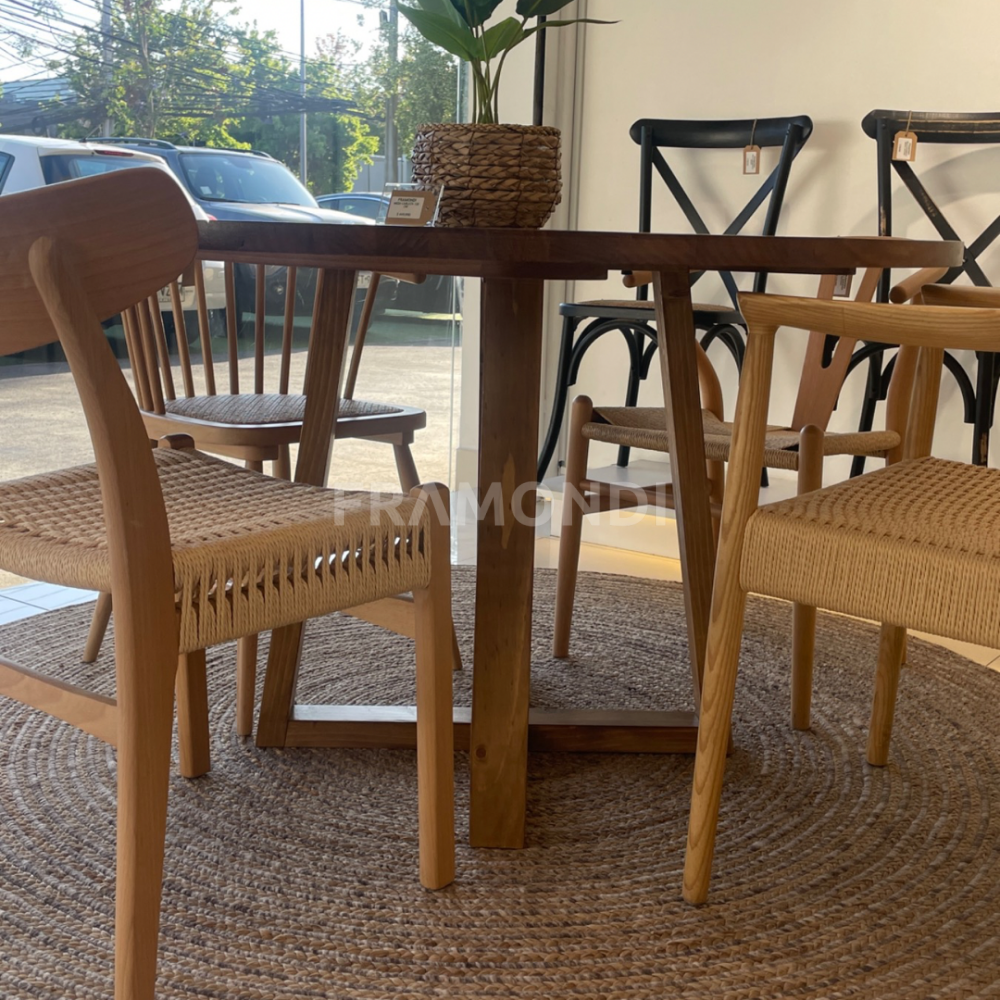 Mesa Carlota Pino Caoba 120Cm Mesa