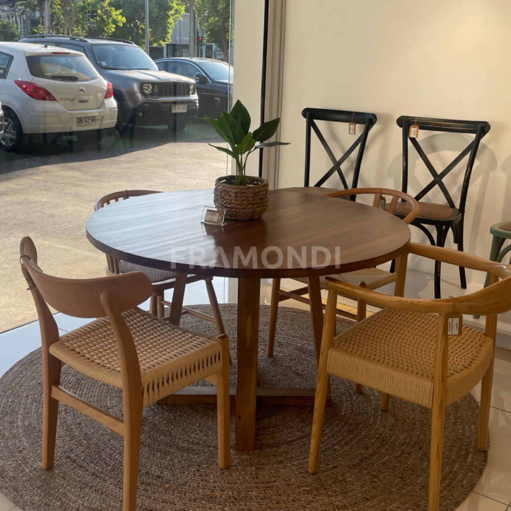 Mesa Carlota Pino Caoba 120Cm Mesa
