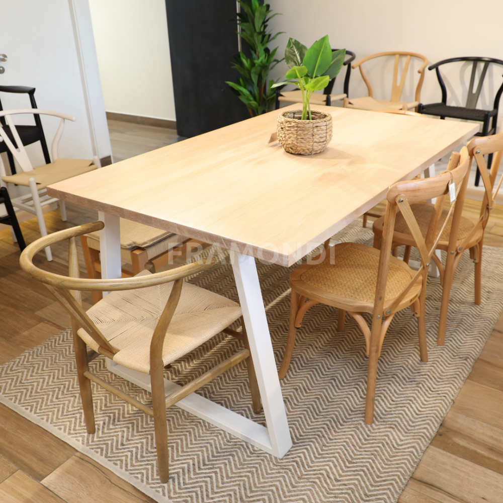 Mesa Genova Albayalde 6P 160X100Cm Mesa