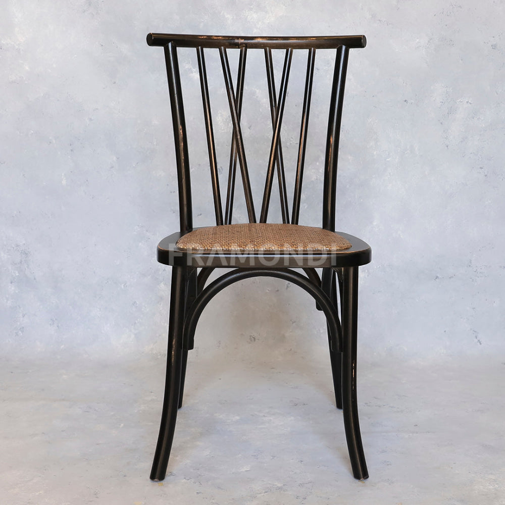 Silla Crosswood Negra Vintage Sillas