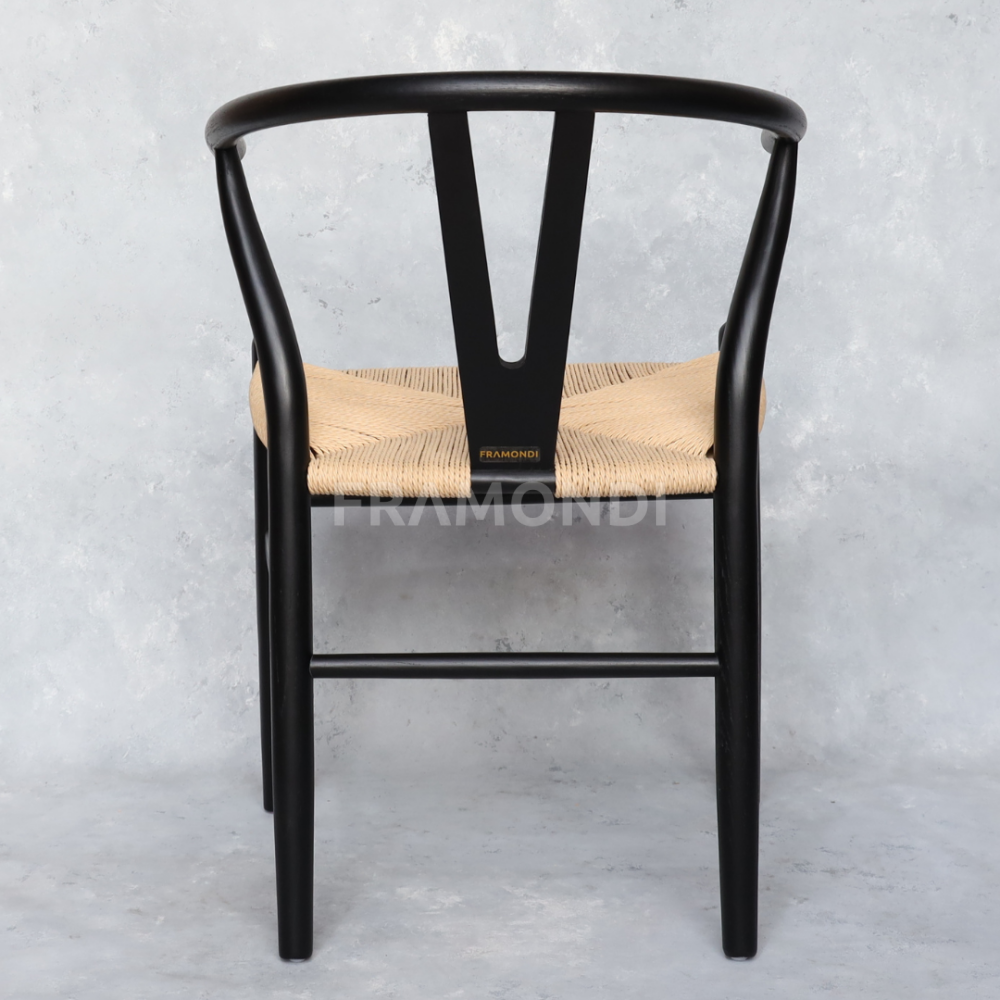 Silla Wishbone Negra Roble Sillas