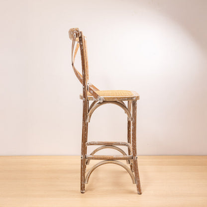 Taburete Crossback Albayalde Roble