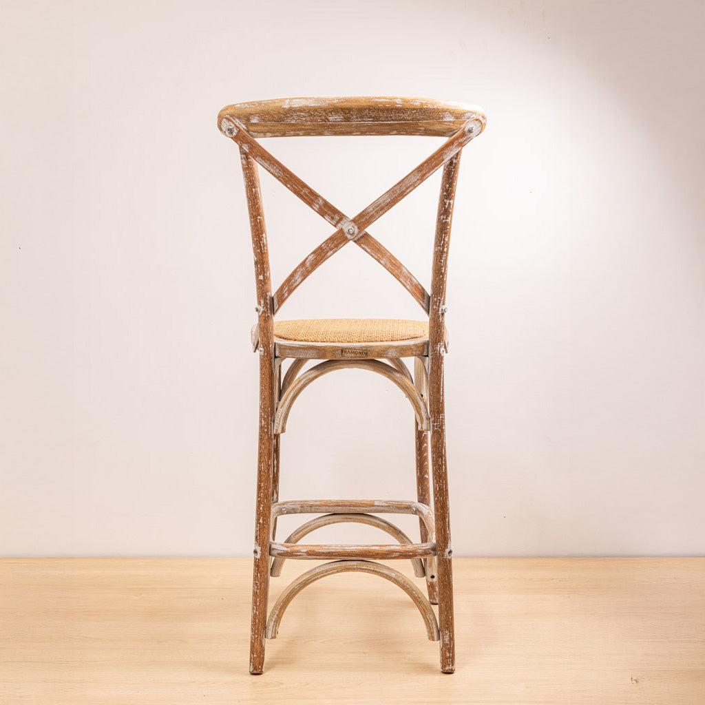 Taburete Crossback Albayalde Roble