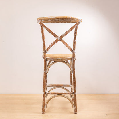 Taburete Crossback Albayalde Roble