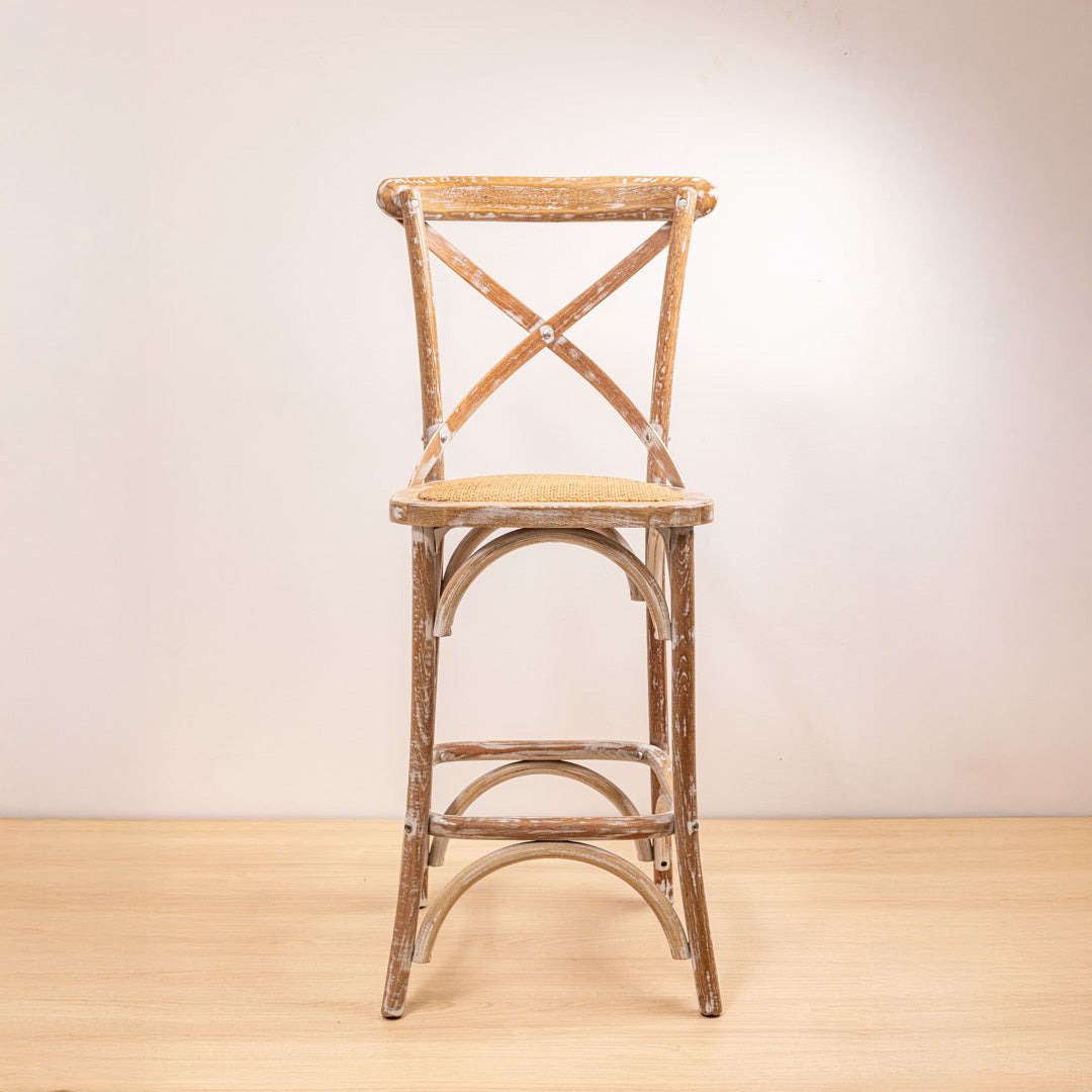 Taburete Crossback Albayalde Roble