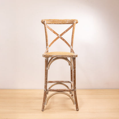 Taburete Crossback Albayalde Roble