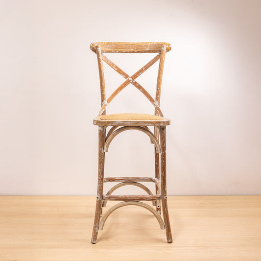 Taburete Crossback Albayalde Roble