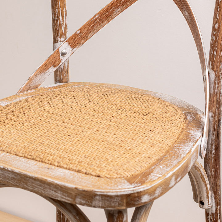 Taburete Crossback Albayalde Roble