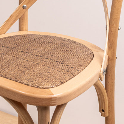 Taburete Crossback Natural