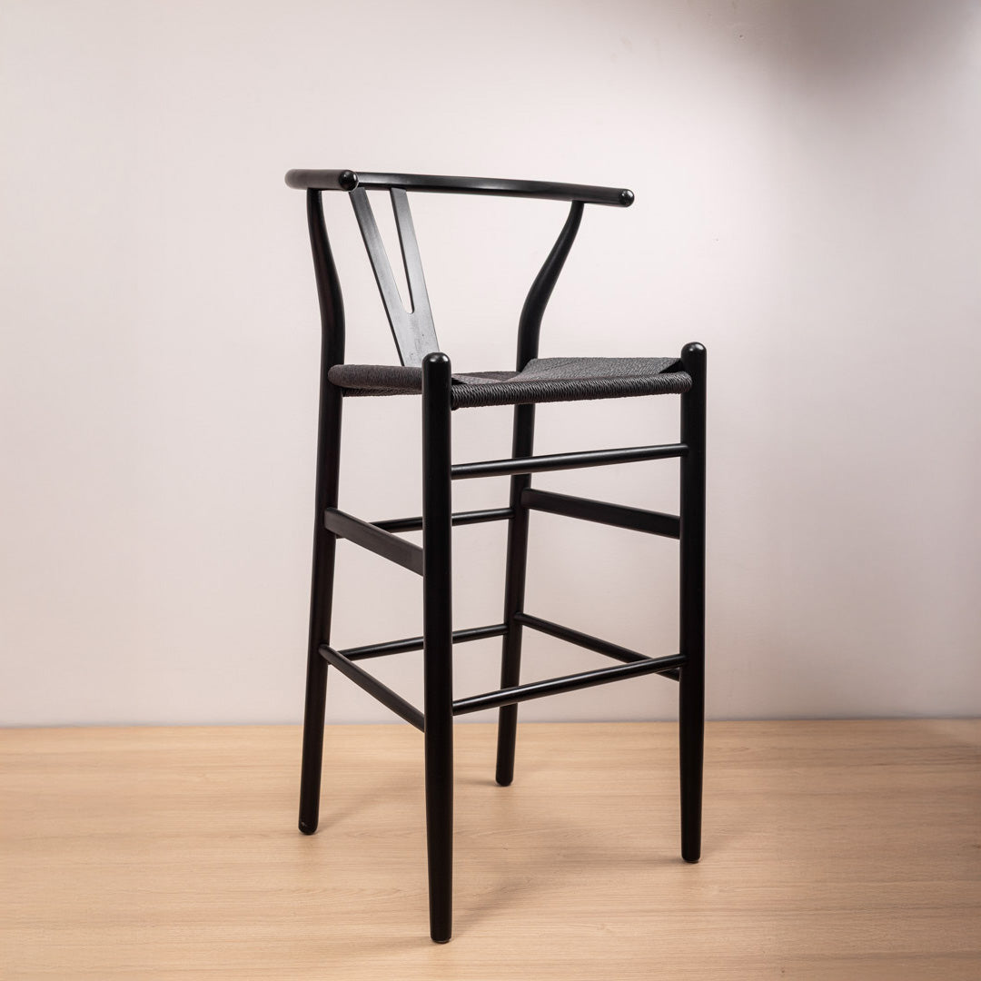 Taburete Wishbone Negro Black