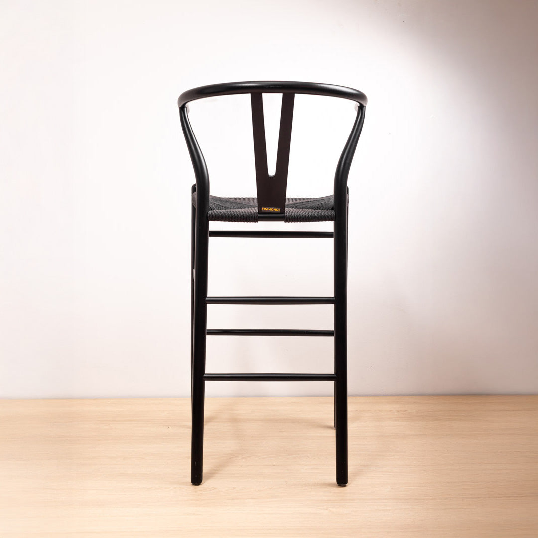 Taburete Wishbone Negro Black