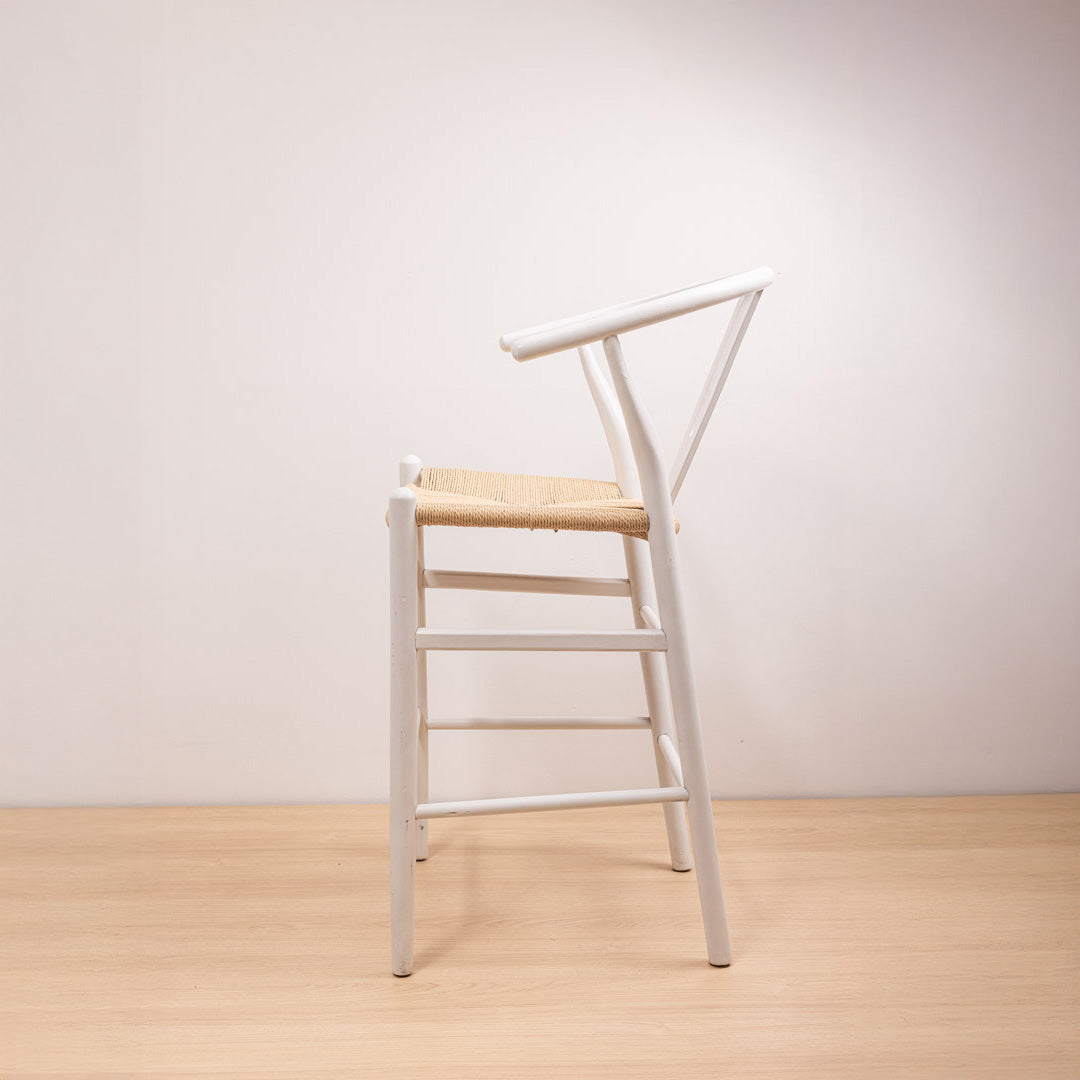 Taburete Wishbone Blanco