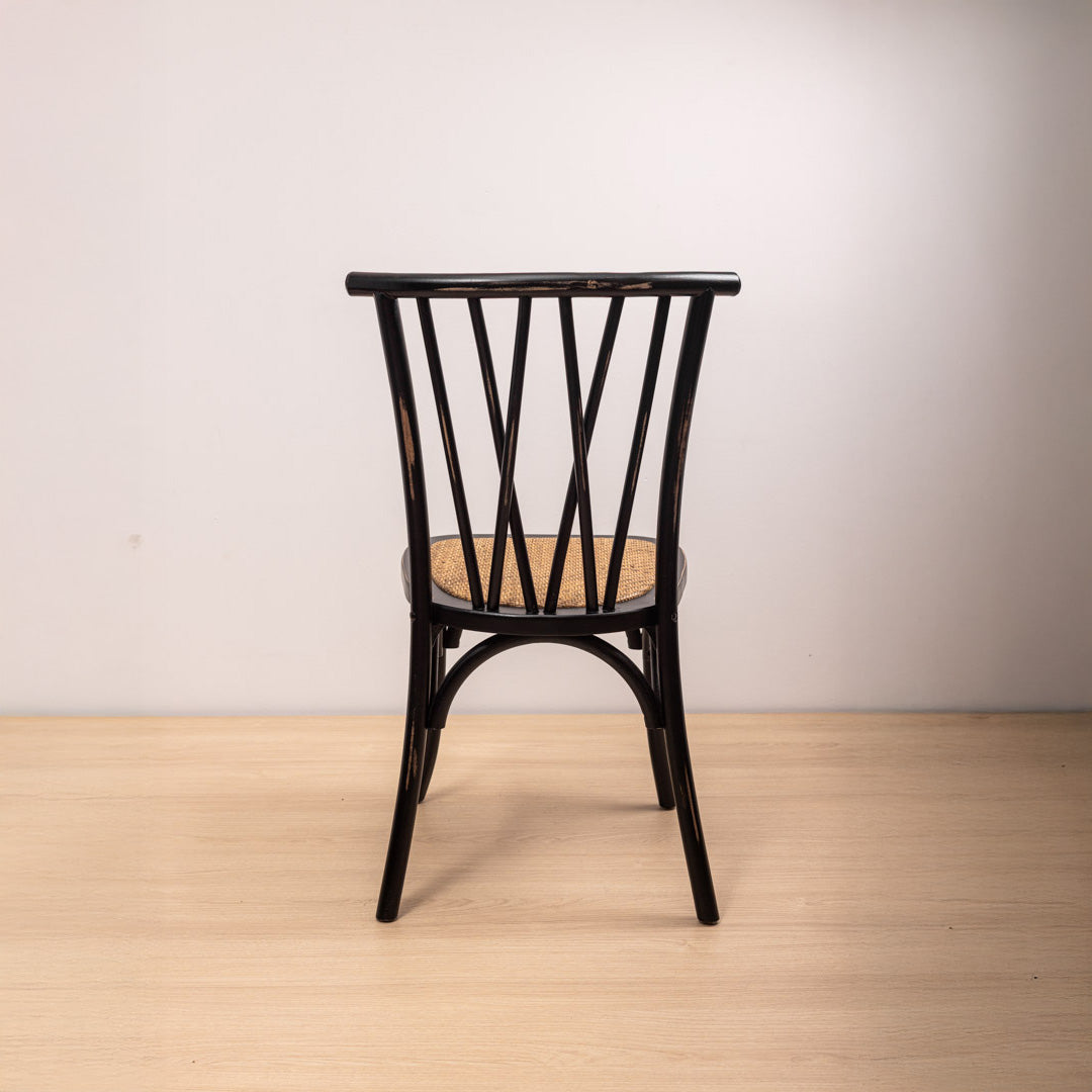 Silla Crosswood Negra Vintage