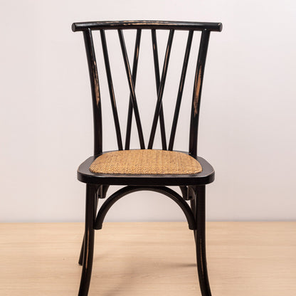 Silla Crosswood Negra Vintage