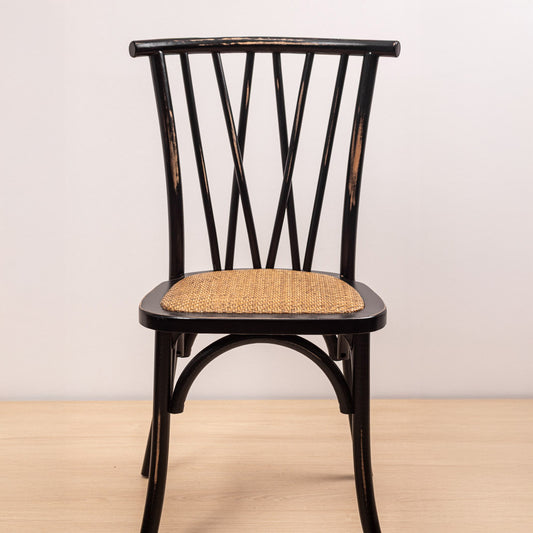 Silla Crosswood Negra Vintage