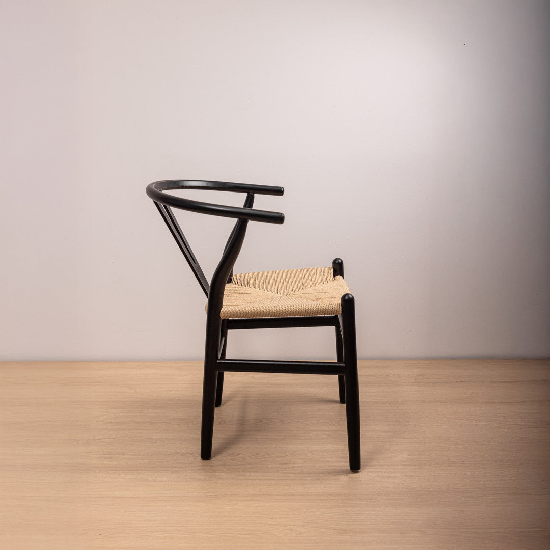 Silla Wishbone Negra Vintage