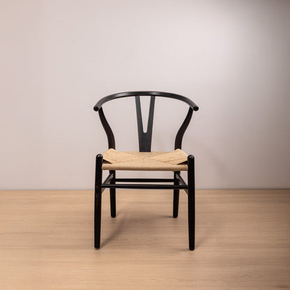 Silla Wishbone Negra Vintage