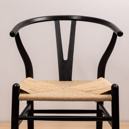 Silla Wishbone Negra Vintage
