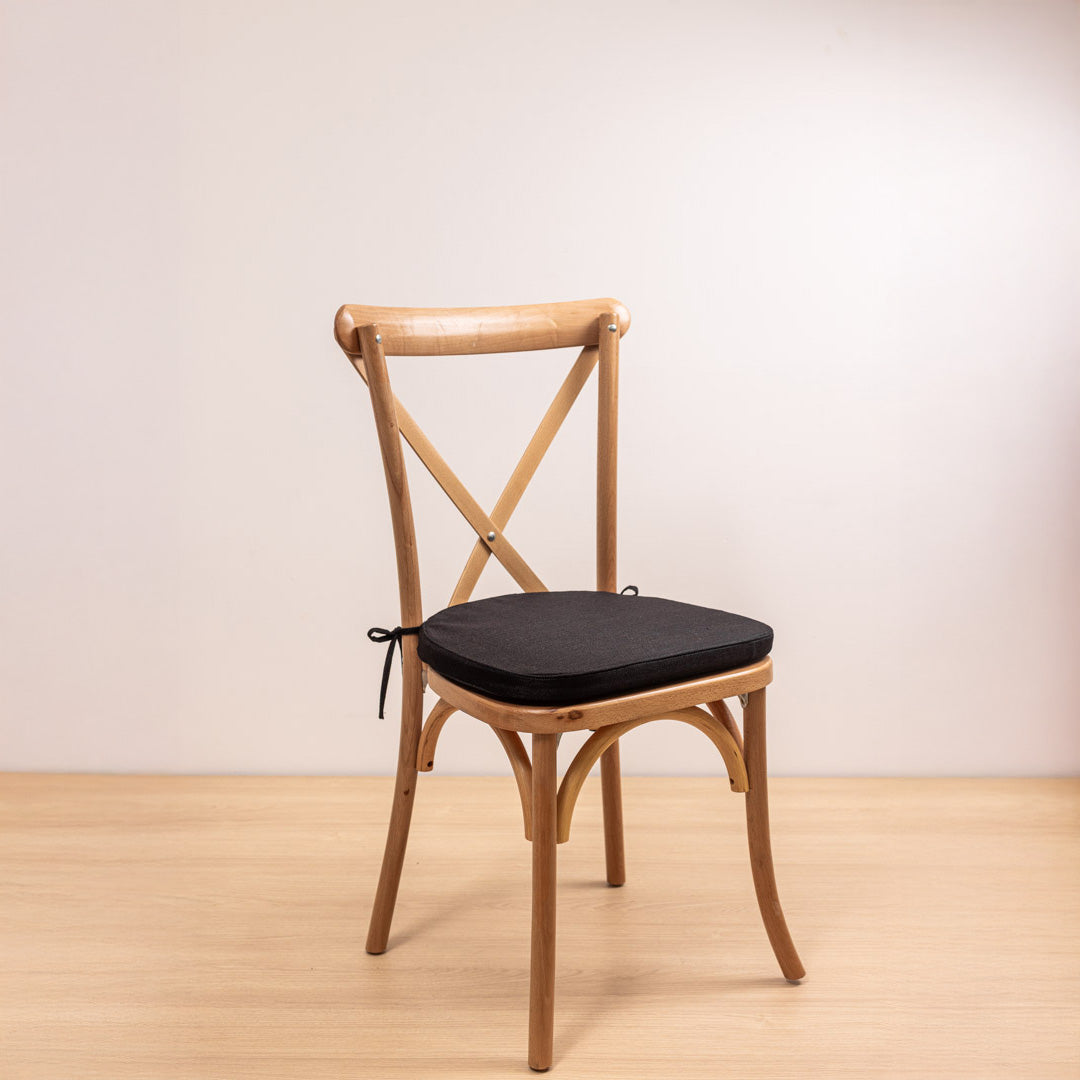 Cojin Crossback Negro Lino 30mm