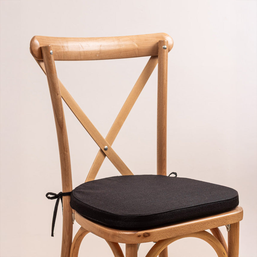 Cojin Crossback Negro Lino 30mm