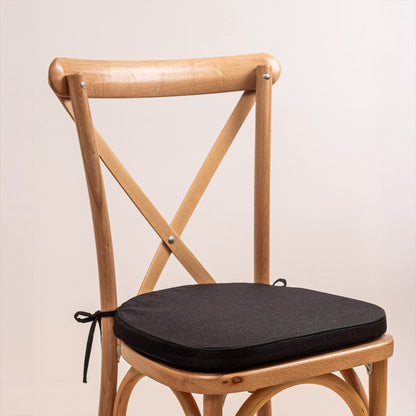 Cojin Crossback Negro Lino 30mm