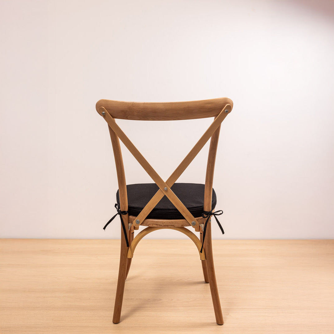 Cojin Crossback Negro Lino 30mm