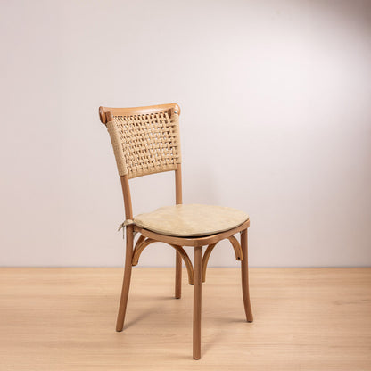 Cojin Crossback Cuero Marfil