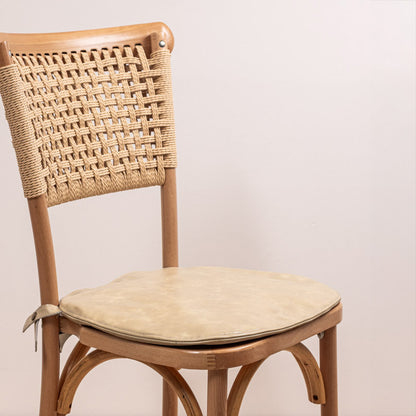 Cojin Crossback Cuero Marfil