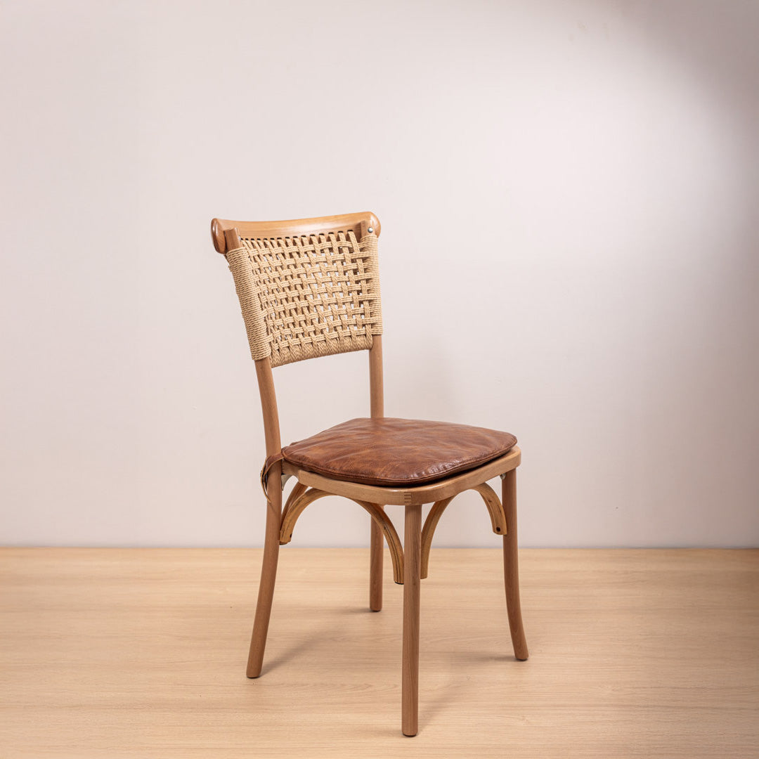 Cojin Crossback Cuero Ambar