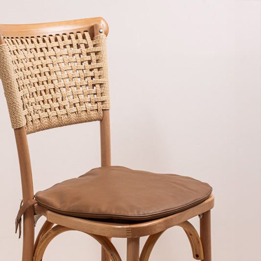 Cojin Crossback Cuero Caramelo