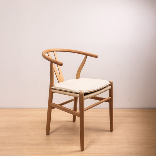 Cojin Ecocuero Wishbone Crudo