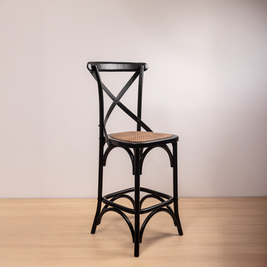Taburete Crossback Negro