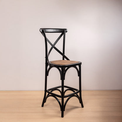 Taburete Crossback Negro