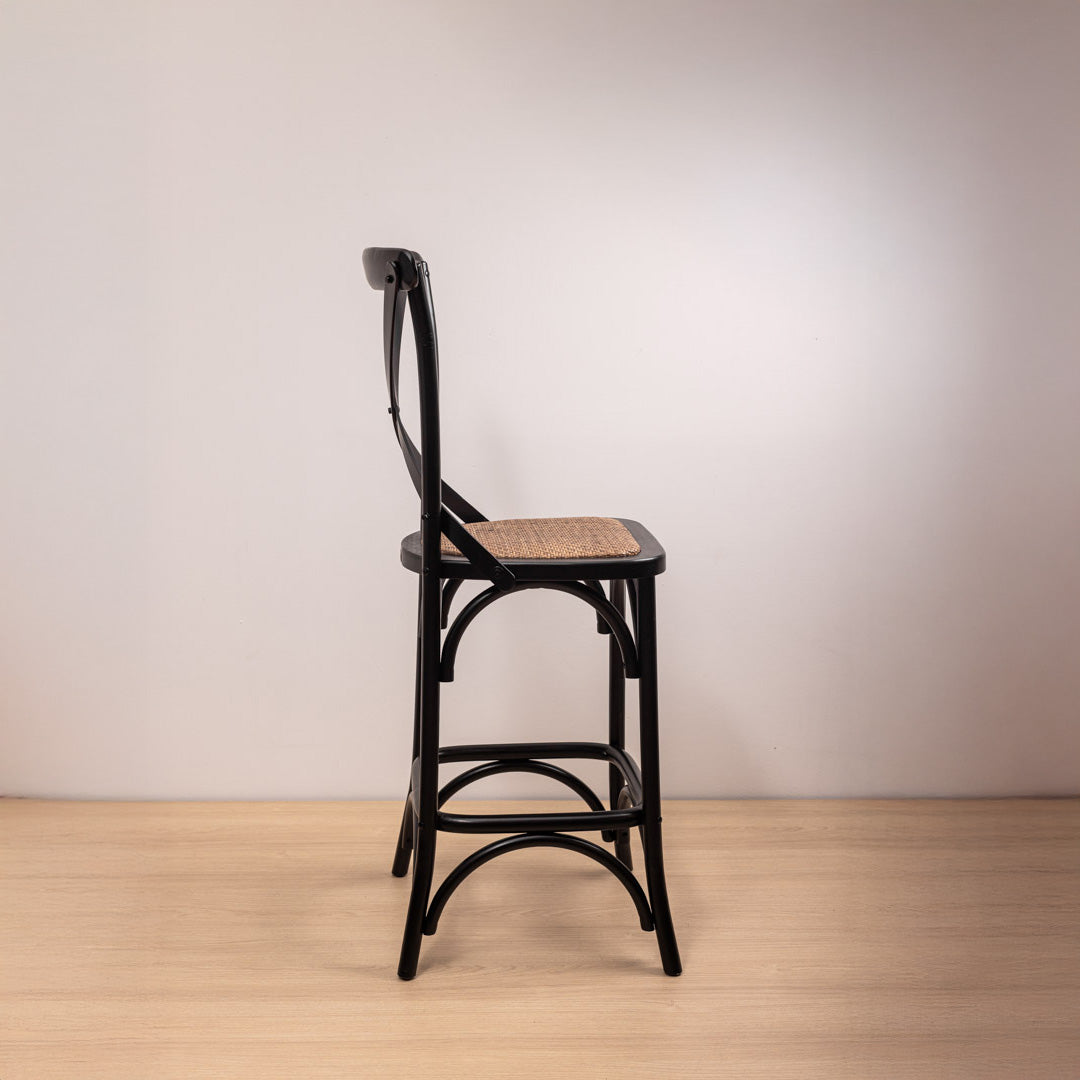 Taburete Crossback Negro