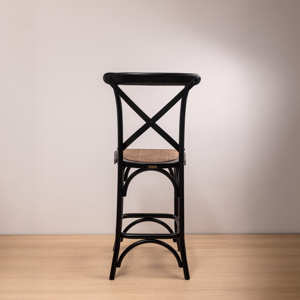 Taburete Crossback Negro