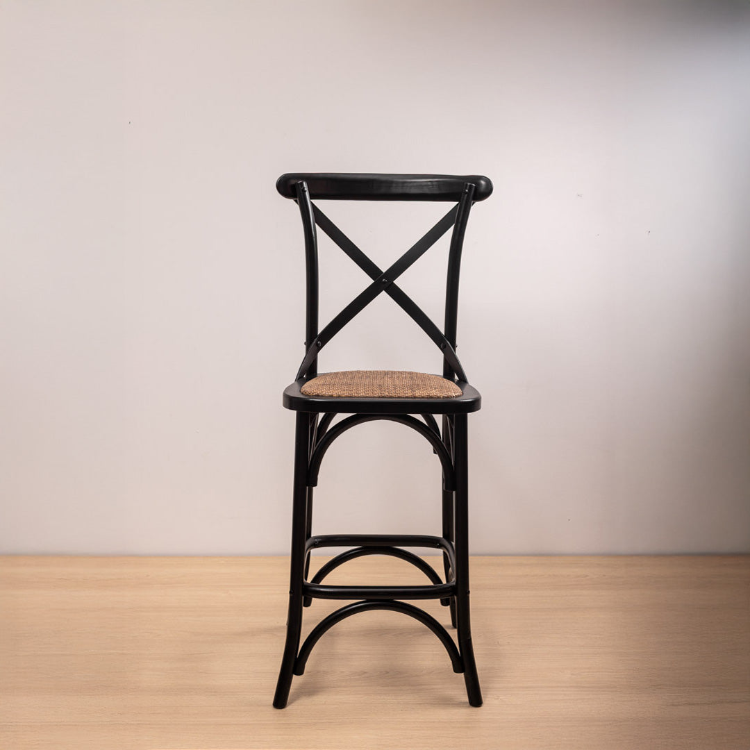 Taburete Crossback Negro