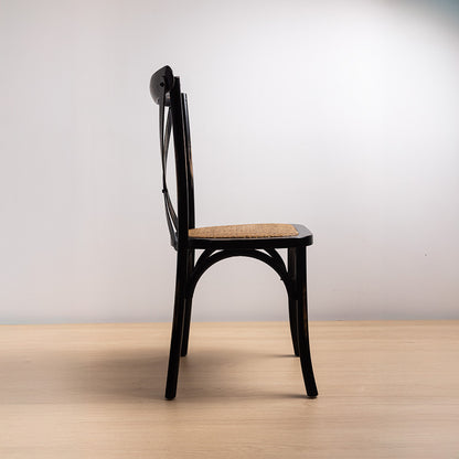 Silla Crossback Negra Vintage