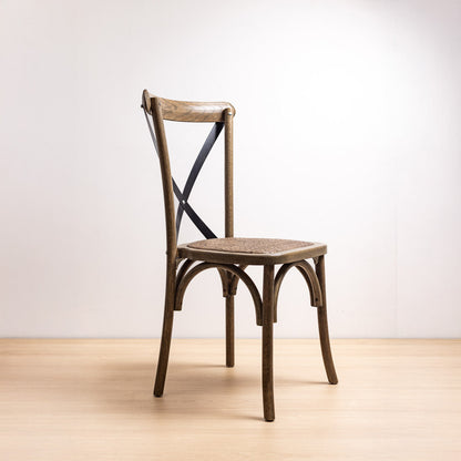 Silla Crossback Roble Cruceta Negra