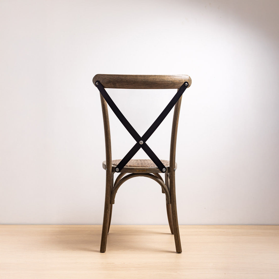 Silla Crossback Roble Cruceta Negra