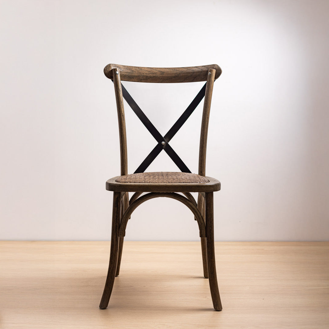 Silla Crossback Roble Cruceta Negra