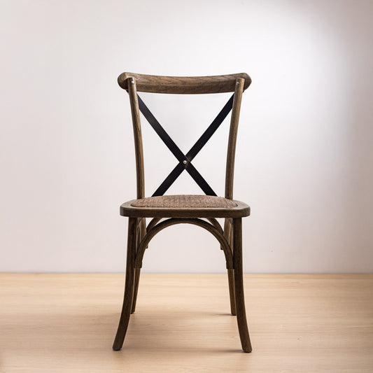 Silla Crossback Roble Cruceta Negra