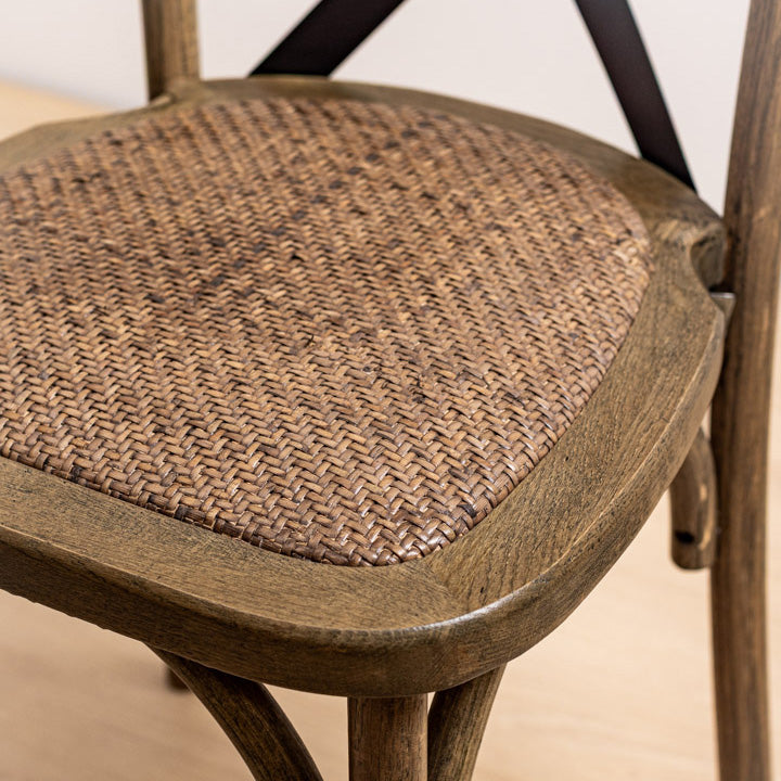 Silla Crossback Roble Cruceta Negra