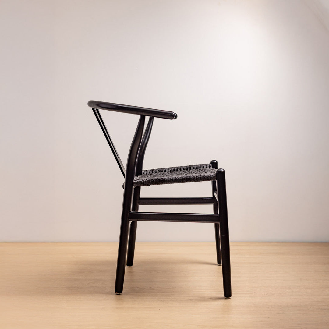 SILLA WISHBONE LUXURY BLACK